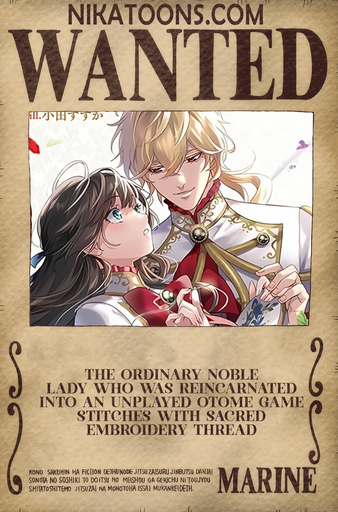 The Ordinary Noble Lady who was Reincarnated into an Unplayed Otome Game Stitches with Sacred Embroidery Thread Chapter 1 page 0