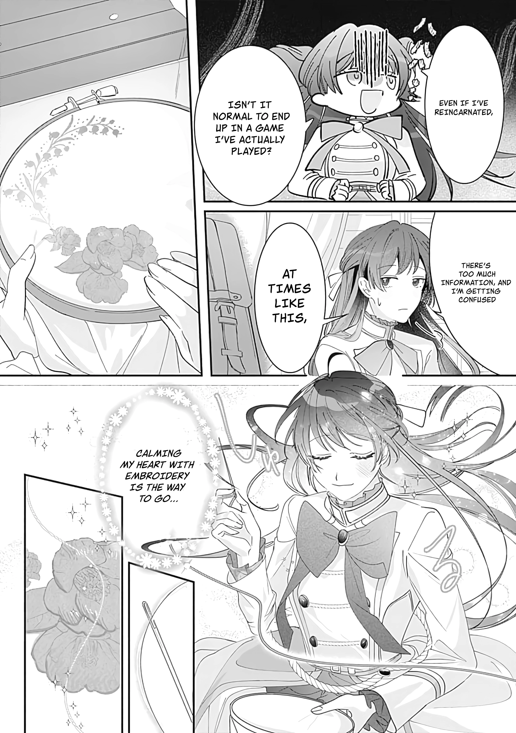 The Ordinary Noble Lady who was Reincarnated into an Unplayed Otome Game Stitches with Sacred Embroidery Thread Chapter 1 page 19