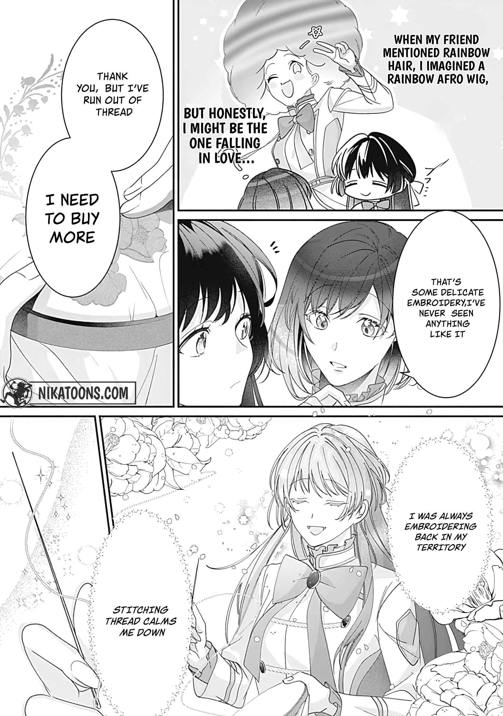 The Ordinary Noble Lady who was Reincarnated into an Unplayed Otome Game Stitches with Sacred Embroidery Thread Chapter 1 page 27